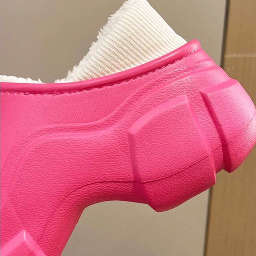 Pink Thick Sole Clogs - Picture 2 of 5